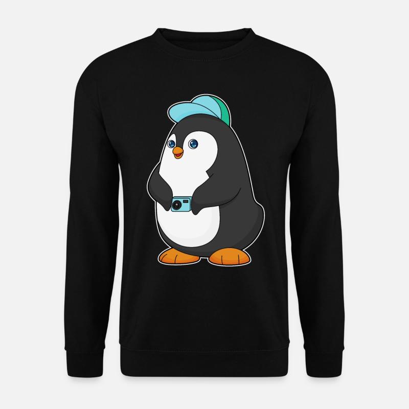 Penguin Camera - Unisex Sweatshirt - black