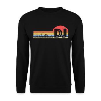 DJ Auftritt Auflegen - Unisex Pullover - Schwarz - Vorne - Alina (178cm) & Michal (187cm)