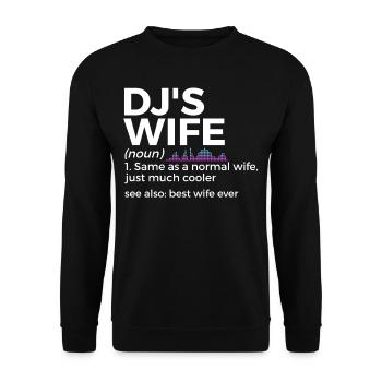 DJ Auftritt Auflegen - Unisex Pullover - Schwarz - Vorne - Alina (178cm) & Michal (187cm)