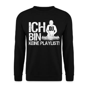 DJ Auftritt Auflegen - Unisex Pullover - Schwarz - Vorne - Alina (178cm) & Michal (187cm)
