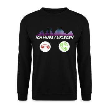 DJ Auftritt Auflegen - Unisex Pullover - Schwarz - Vorne - Alina (178cm) & Michal (187cm)