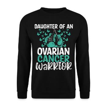 Ovarian Cancer Awareness Month Daughter - Unisex Pullover - Schwarz - Vorne - Alina (178cm) & Michal (187cm)