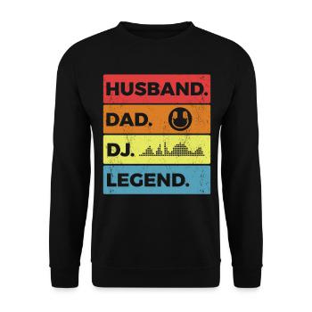 DJ Auftritt Auflegen - Unisex Pullover - Schwarz - Vorne - Alina (178cm) & Michal (187cm)