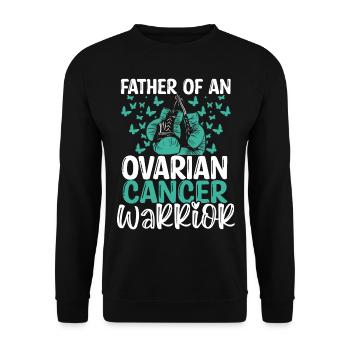 Ovarian Cancer Awareness Dad Fathers Day Papa - Unisex Pullover - Schwarz - Vorne - Alina (178cm) & Michal (187cm)