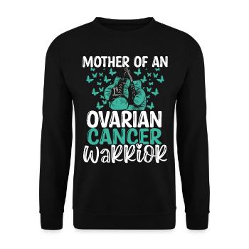 Ovarian Cancer Awareness Mom Mothers Day Mama - Unisex Pullover - Schwarz - Vorne - Alina (178cm) & Michal (187cm)