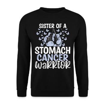 Stomach Cancer Awareness Sister Twins Sibling - Unisex Pullover - Schwarz - Vorne - Alina (178cm) & Michal (187cm)