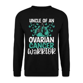 Ovarian Cancer Awareness Uncle Nephew Niece - Unisex Pullover - Schwarz - Vorne - Alina (178cm) & Michal (187cm)