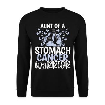 Stomach Cancer Awareness Aunt Nephew Niece - Unisex Pullover - Schwarz - Vorne - Alina (178cm) & Michal (187cm)