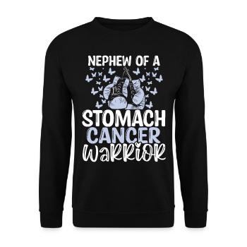 Stomach Cancer Awareness Nephew Aunt Uncle - Unisex Pullover - Schwarz - Vorne - Alina (178cm) & Michal (187cm)