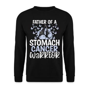Stomach Cancer Awareness Dad Fathers Day Papa - Unisex Pullover - Schwarz - Vorne - Alina (178cm) & Michal (187cm)