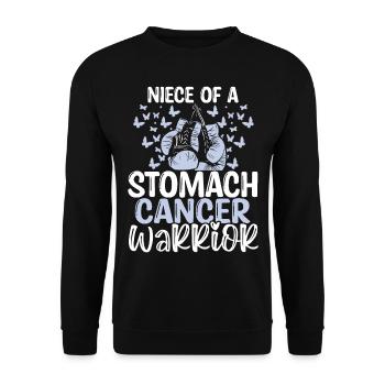 Stomach Cancer Awareness Niece Aunt Uncle - Unisex Pullover - Schwarz - Vorne - Alina (178cm) & Michal (187cm)