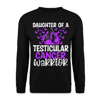 Mois de la sensibilisation au cancer du testicule Fille - Sweat-shirt Unisexe - noir - Devant - Alina (178cm) & Michal (187cm)