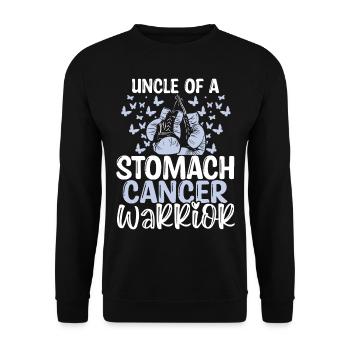 Stomach Cancer Awareness Uncle Nephew Niece - Unisex Pullover - Schwarz - Vorne - Alina (178cm) & Michal (187cm)