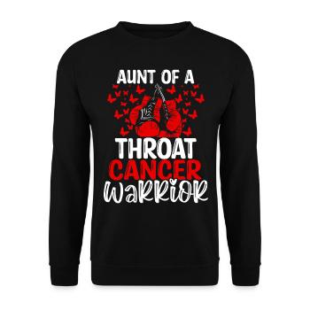Throat Cancer Awareness Aunt Nephew Niece - Unisex Pullover - Schwarz - Vorne - Alina (178cm) & Michal (187cm)