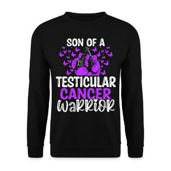 Mois de la sensibilisation au cancer des testicules Ribbon Son - Sweat-shirt Unisexe - noir - Devant - Alina (178cm) & Michal (187cm)