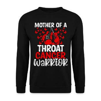 Throat Cancer Awareness Mom Mothers Day Mama - Unisex Pullover - Schwarz - Vorne - Alina (178cm) & Michal (187cm)
