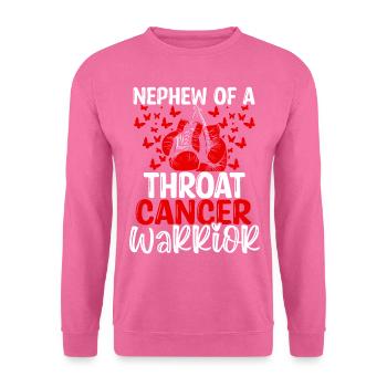Throat Cancer Awareness Nephew Aunt Uncle - Unisex Sweatshirt - pink - Front
