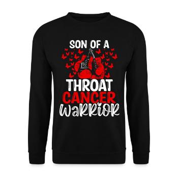 Throat Cancer Awareness Month Ribbon Son - Unisex Pullover - Schwarz - Vorne - Alina (178cm) & Michal (187cm)
