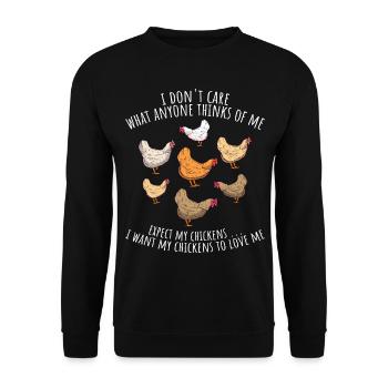 Drôle d’amateur de poulet Éleveur de poulet de volaille - Sweat-shirt Unisexe - noir - Devant - Alina (178cm) & Michal (187cm)