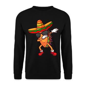 Dabbing Taco Mexican Fiesta Cinco De Mayo - Sweat-shirt Unisexe - noir - Devant - Alina (178cm) & Michal (187cm)