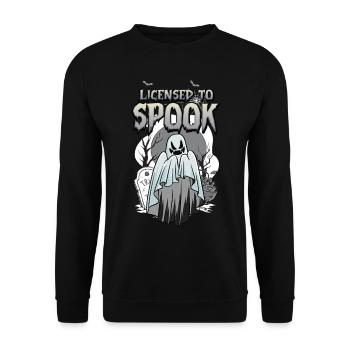 Licensed To Spook - Unisex Sweatshirt - black - Front - Alina (178cm) & Michal (187cm)
