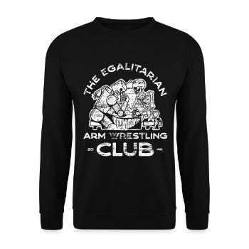 Arm Wrestling – 4 - Unisex Sweatshirt - black - Front - Alina (178cm) & Michal (187cm)