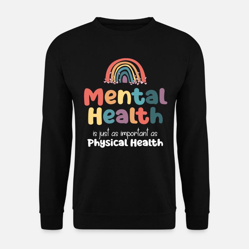 Mental Health Regenbogen - Unisex Pullover - Schwarz