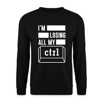 Cyber Security Computer Key Software Engineer - Unisex Sweatshirt - black - Front - Alina (178cm) & Michal (187cm)