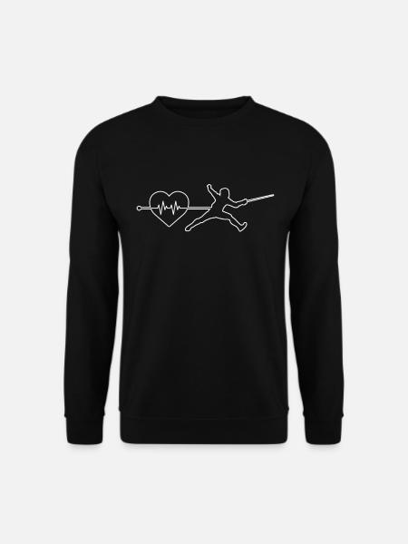 Fencing heartbeat - Unisex Sweatshirt - black