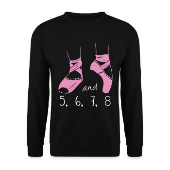 and 5 6 7 8 ballet teacher Ballerina Classic - Unisex Sweatshirt - black - Front - Alina (178cm) & Michal (187cm)