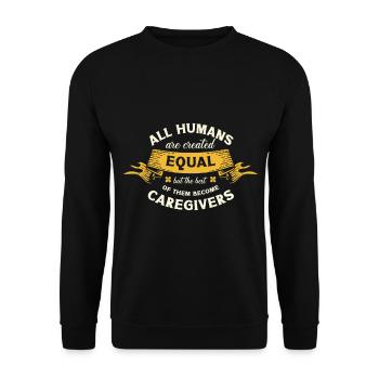 Caregiver Job Assistance Profession Nursing - Unisex Sweatshirt - black - Front - Alina (178cm) & Michal (187cm)