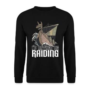Wikinger Nordische Mythologie - Unisex Pullover - Schwarz - Vorne - Alina (178cm) & Michal (187cm)