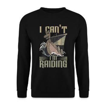 Wikinger Nordische Mythologie - Unisex Pullover - Schwarz - Vorne - Alina (178cm) & Michal (187cm)
