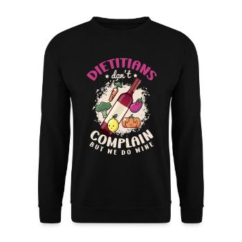 Dieters do not complain, but we - Unisex Sweatshirt - black - Front - Alina (178cm) & Michal (187cm)