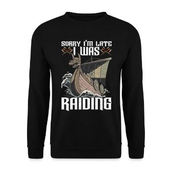 Mythologie nordique des Vikings - Sweat-shirt Unisexe - noir - Devant - Alina (178cm) & Michal (187cm)