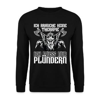 Wikinger Nordische Mythologie - Unisex Pullover - Schwarz - Vorne - Alina (178cm) & Michal (187cm)