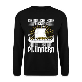 Wikinger Nordische Mythologie - Unisex Pullover - Schwarz - Vorne - Alina (178cm) & Michal (187cm)
