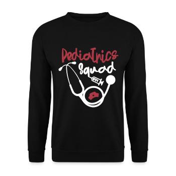 Cadre de pédiatrie Docteur pédiatre - Sweat-shirt Unisexe - noir - Devant - Alina (178cm) & Michal (187cm)