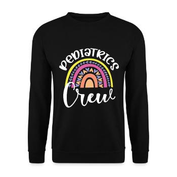 Pädiatrie Crew Arzt Kinderarzt - Unisex Pullover - Schwarz - Vorne - Alina (178cm) & Michal (187cm)