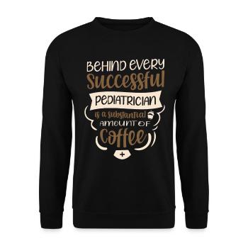 Pediatrician Pediatrics Doctor Coffee - Unisex Sweatshirt - black - Front - Alina (178cm) & Michal (187cm)