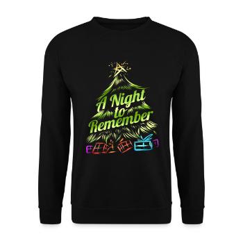 A Night To Remember Christmas Tree With Presents - Unisex Sweatshirt - black - Front - Alina (178cm) & Michal (187cm)