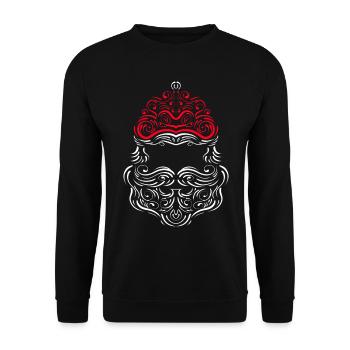 Lineart Ornements Chapeau et Barbe Joyeux - Sweat-shirt Unisexe - noir - Devant - Alina (178cm) & Michal (187cm)