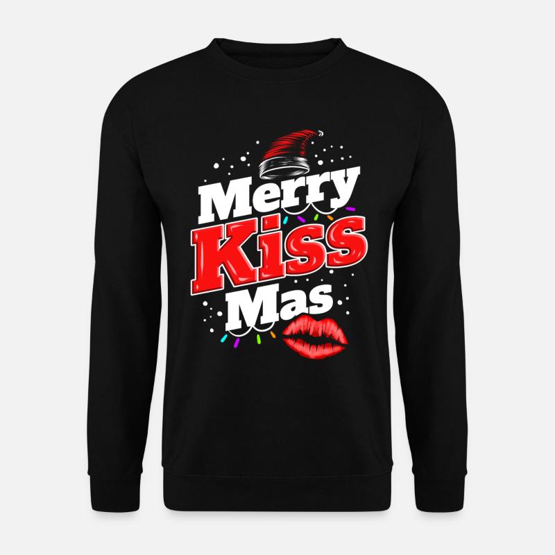 Joyeux baiser à Noël - Sweat-shirt Unisexe - noir