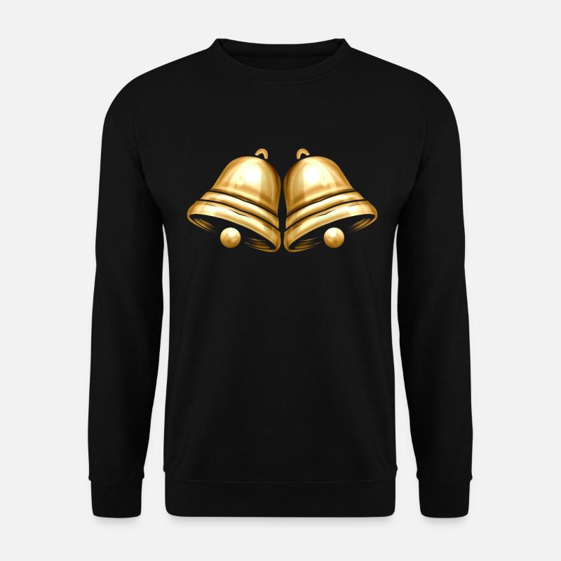 Two Christmas Bells Christmas - Unisex Pullover - Schwarz