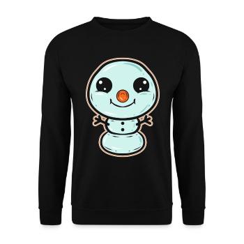 Drôle de bonhomme de neige comique pour Noël - Sweat-shirt Unisexe - noir - Devant - Alina (178cm) & Michal (187cm)