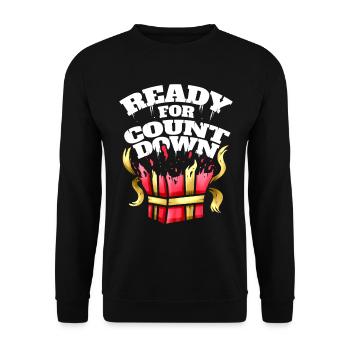 Ready For Countdown Present Opening On Christmas - Unisex Sweatshirt - black - Front - Alina (178cm) & Michal (187cm)