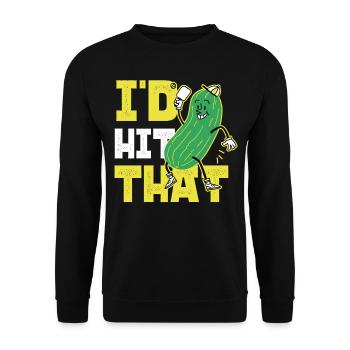 Pickleball Pickle I'd Hit That - Unisex Sweatshirt - black - Front - Alina (178cm) & Michal (187cm)