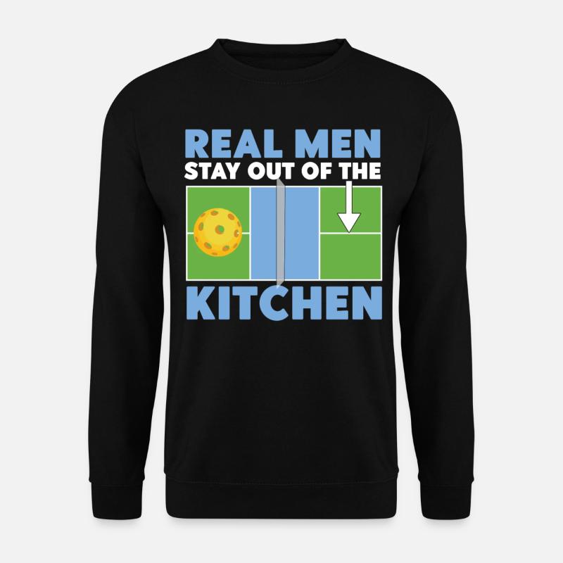 Pickleball Dad Father Real Men - Unisex Pullover - Schwarz