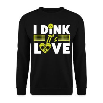 Pickleball jeu de mots Saint-Valentin I - Sweat-shirt Unisexe - noir - Devant - Alina (178cm) & Michal (187cm)