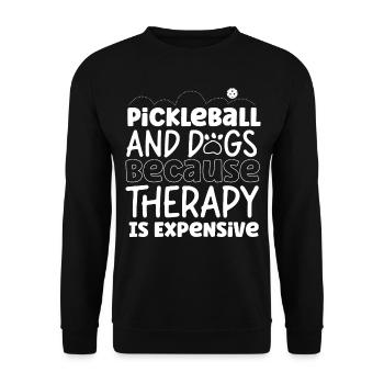 Pickleball Chien Pickleball Et Chiens - Sweat-shirt Unisexe - noir - Devant - Alina (178cm) & Michal (187cm)